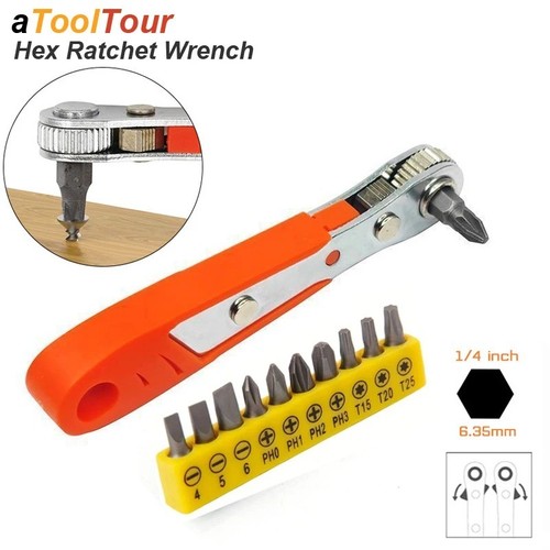 Mini hex ratchet wrench - 1/4,