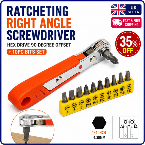Ratcheting right angle - right,